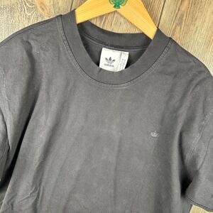 Adidas Contempo Tee Heavy Cotton Trefoil Logo T-Shirt Black Size Large